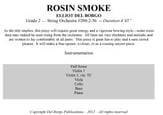 Rosin Smoke Orchestra sheet music cover
